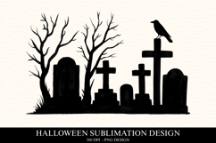 Halloween Graveyard Clipart PNG | Spooky Season Png Product Image 1