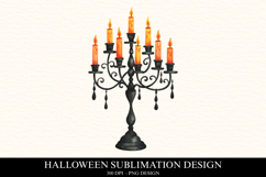 Halloween Candlestand Clipart PNG | Spooky Season Png Product Image 1