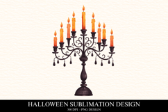 Halloween Candlestand Clipart PNG | Spooky Season Png Product Image 1