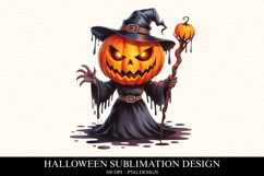 Halloween Pumpkin Scarecrow Clipart PNG | Spooky Season Png Product Image 1