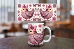 Mug Wrap Sublimation - floral chicken Product Image 1