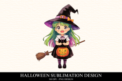 Halloween Witchy Girl Clipart PNG | Spooky Season Png Product Image 1