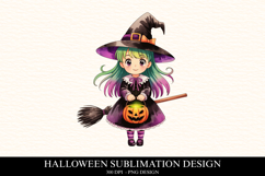 Halloween Witchy Girl Clipart PNG | Spooky Season Png Product Image 1