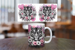 Mug Wrap Sublimation - watercolor tiger Product Image 1
