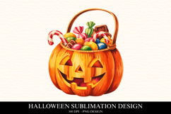 Halloween Pumpkin Candy Clipart PNG | Spooky Season Png Product Image 1