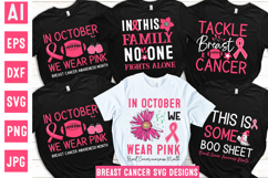 Breast Cancer SVG Design,In October we we Wear Pink 5 Design Product Image 1