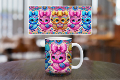 Mug Wrap Sublimation - colorful chickens Product Image 1