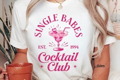 Single Babes Cocktail Club PNG, Valentine Cocktails Club PNG Product Image 2