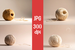 4 Single ball of yarn with one loose strand curling outward Product Image 1