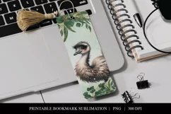 Printable Baby Emu Bookmark | Australia Wildlife PNG Product Image 1