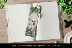 Printable Baby Cockatoo Bookmark | Australia Wildlife PNG Product Image 3