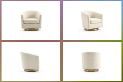 Boucle swivel chairs Set offer luxurious comfort Product Image 2
