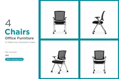 Office chairs offer versatile seating solutions Set of 4 Product Image 1