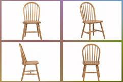 Charming wooden chairs showcase timeless design Set of 4 Product Image 2