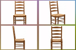 Elegant wooden chairs Set with woven seats offer a touch Product Image 2