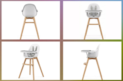 Stylish baby high chairs with wooden legs for modern family Product Image 2