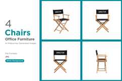 Classic director chair, perfect for film sets of 4 Product Image 1