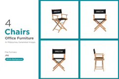 Classic director chair, perfect for film sets of 4 Product Image 1
