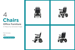 Modern electric wheelchair for enhanced mobility Set of 4 Product Image 1