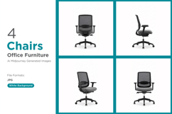 Modern ergonomic office chairs in gray offer comfort Set Product Image 1