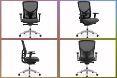 Modern ergonomic office chairs in gray offer comfort Set Product Image 2