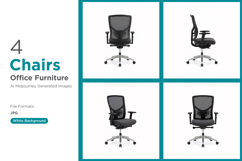 Modern ergonomic office chairs in gray offer comfort Set Product Image 1