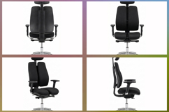 Adjustable office chairs with headrest &amp; lumbar support Set Product Image 2