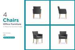Stylish gray armchairs offer comfort and elegance in Set 4 Product Image 1