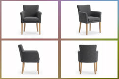 Stylish gray armchairs offer comfort and elegance in Set 4 Product Image 2
