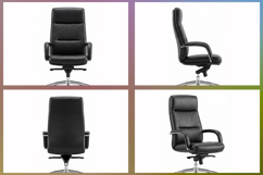 Executive black leather office chairs showcase comfort Set Product Image 2