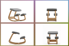 Ergonomic kneeling chairs promoting healthy posture Set of 4 Product Image 2