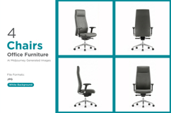 Executive office chairs offering adjustable comfort Set of 4 Product Image 1