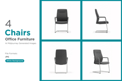 Stylish gray office chairs offer comfort modern design Set Product Image 1
