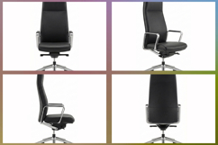Modern high-back executive office chairs Set of 4 Product Image 2