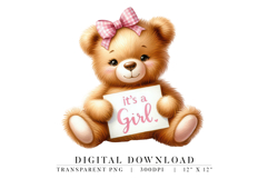 It’s A Girl Bear Clipart Product Image 1