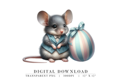 Cute Mouse in Suit Clipart PNG Product Image 1