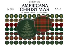 Americana Christmas 12mm Digital Collage Sheet Product Image 1
