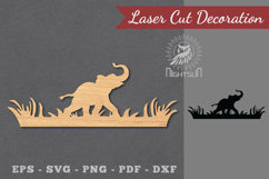 Single Elephant Laser Cut Decoration Product Image 1