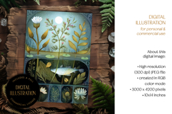 Divided Pond Scenery Illustration Product Image 1