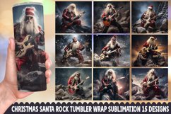 Christmas Tumbler Wrap | Christmas Santa Rock Tumbler Bundle Product Image 1