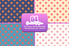 Colorful Retro Polka Dot Pattern Product Image 1
