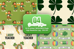 St Patrick Lucky Teacher Pattern Set - Leprechaun &amp; Clovers Product Image 1