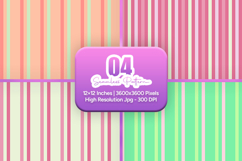 Fruity Pastel Stripe Seamless Digital Paper Bundle Product Image 1