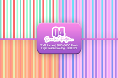 Colorful Pastel Stripe Seamless Digital Paper Bundle Product Image 1
