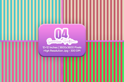 Soft Retro Stripe Seamless Pattern Set Product Image 1