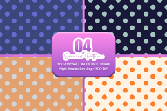 Retro Colorful Polka Dot Pattern Product Image 1