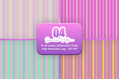Pastel Seamless Striped Pattern Bundle Product Image 1