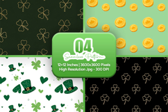 Lucky Gold Clover Seamless Bundle - Leprechaun &amp; Clovers Product Image 1