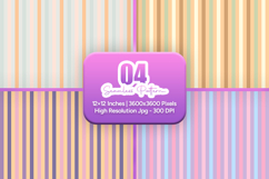 Soft Rainbow Stripe Seamless Digital Paper Bundle Product Image 1