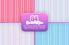 Bright Pastel Stripe Seamless Digital Paper Bundle Product Image 1